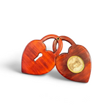 Bakelite Heart Lockett Brooch