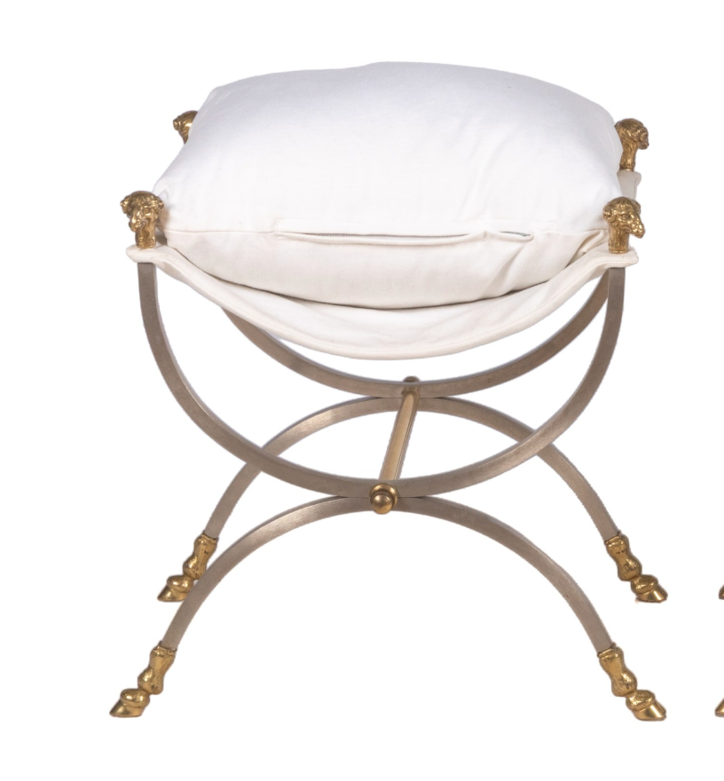 Maison Jansen Inspired Ram's head Bench