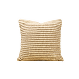 Sq. Wool Textured Line Pillow its softly neutral palette is elevated by a richly layered weave, creating a decorative pillow that feels both relaxed and refined. Designed to blend seamlessly into a range of interiors, it offers an easy balance of comfort, character, and understated style.