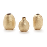 S/3 Textured Gilded Vases