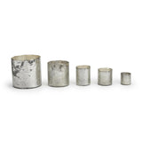 Silvered Glass Candleholders