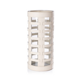 Woven Leather Glass Hurricane