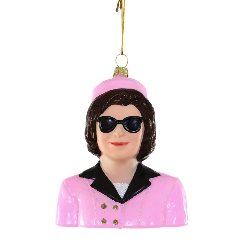 This Jackie Kennedy ornament is perfect for any fashion enthusiasts tree