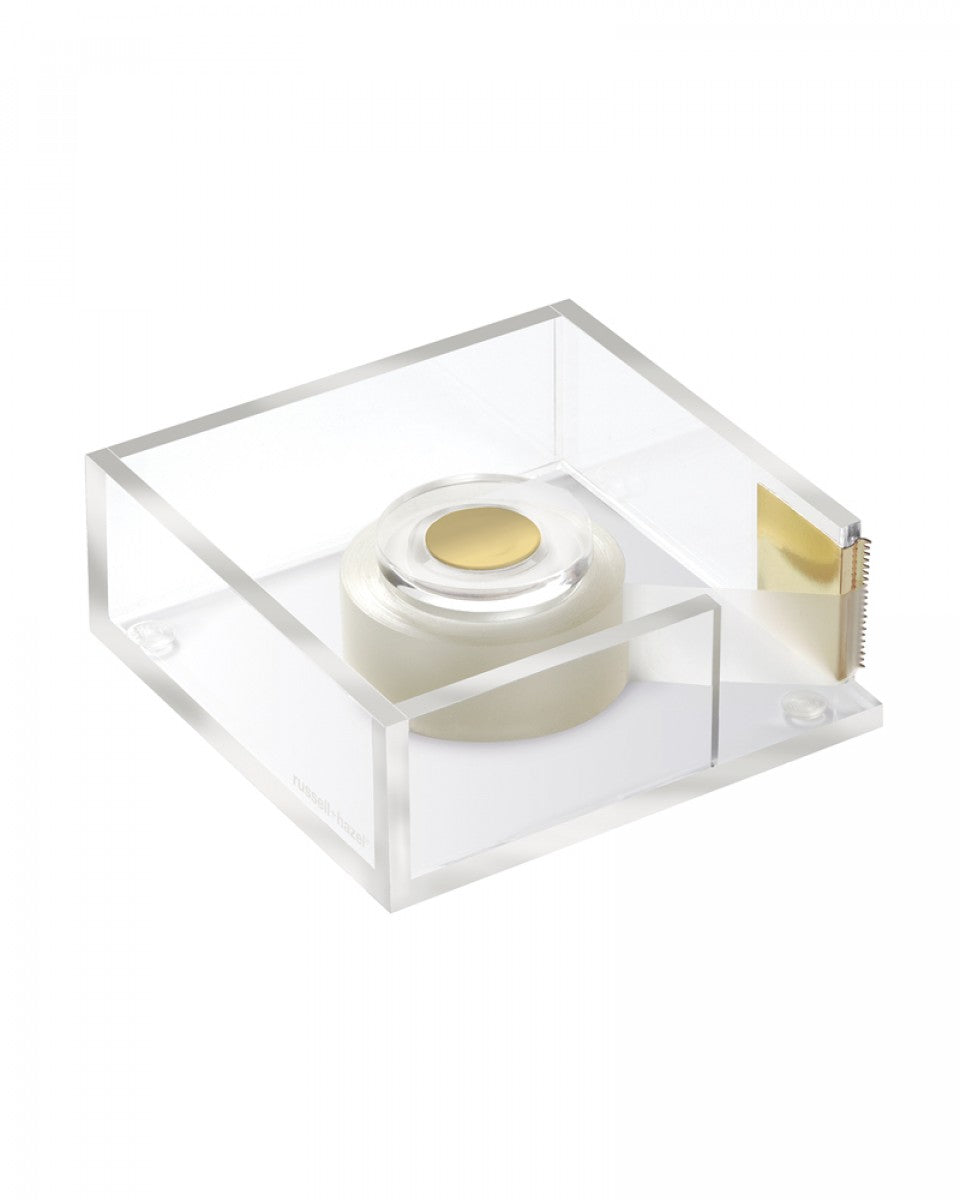 This acrylic tape dispenser is a stylish way to display your tape. Style it with one of our other acrylic items.  