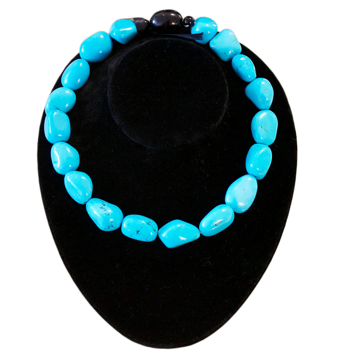 French Faux Turquoise Bead Necklace