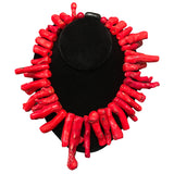 French Faux Coral Necklace