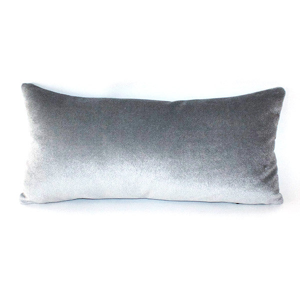 Ice Blue Silk Velvet Rectangler Pillow