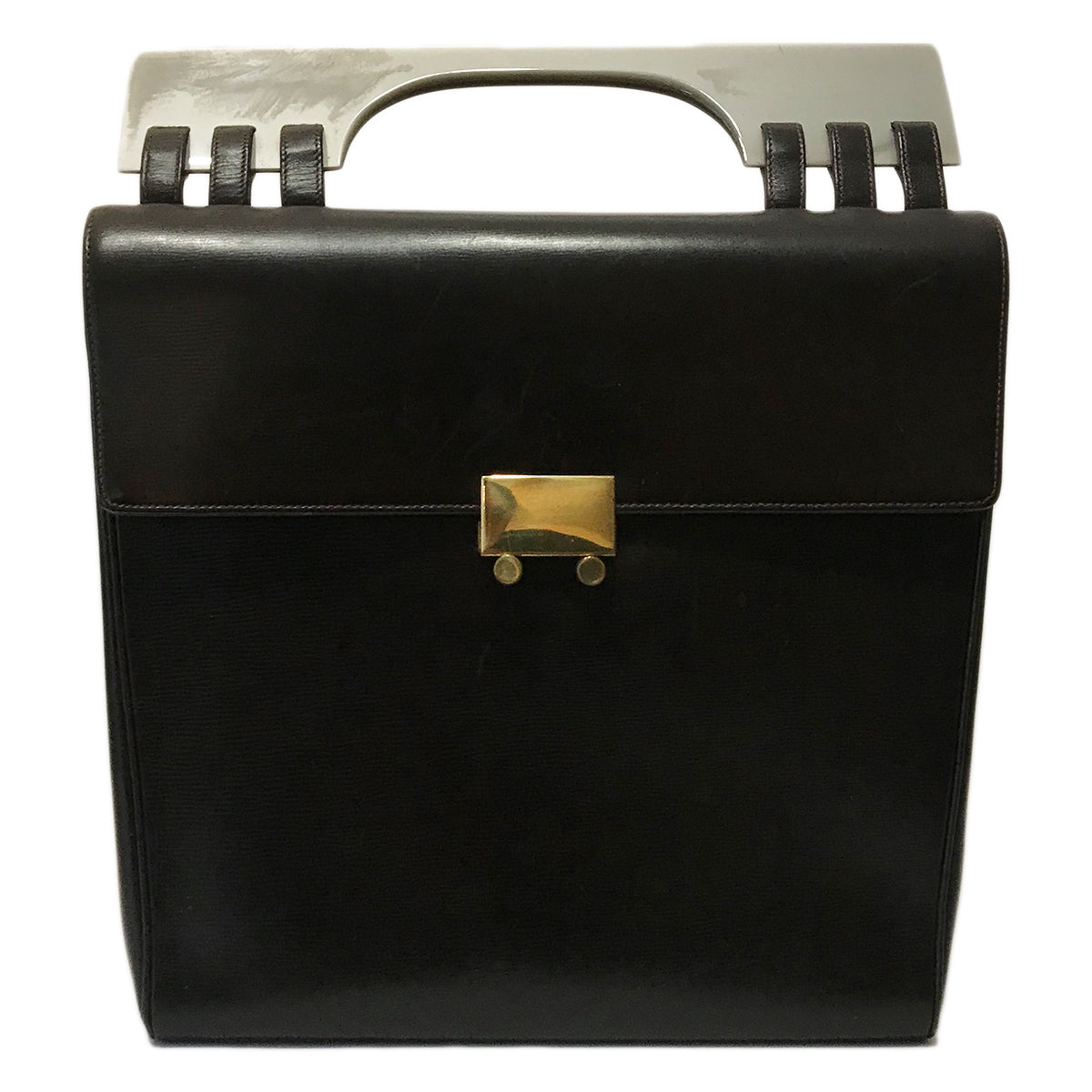 Vintage Leather "Schiaparelli" Handbag