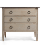 This three drawer bedside table makes an ideal storage bedroom