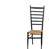Pair of Vintage Gio Ponti Inspired Black ladder Chair