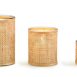 Woven Rattan Wrapped Cachepot
