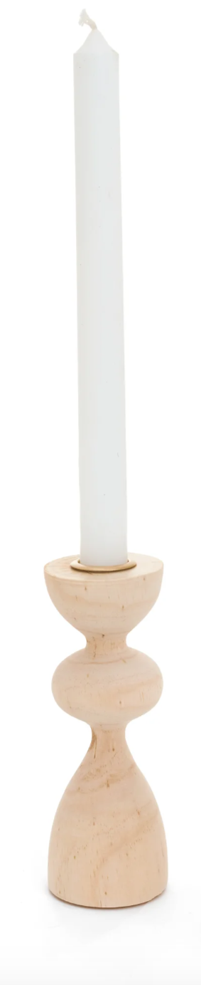 Large Wooden Candle Holder