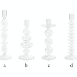 Glass Taper Holder in 4 Assorted Designs