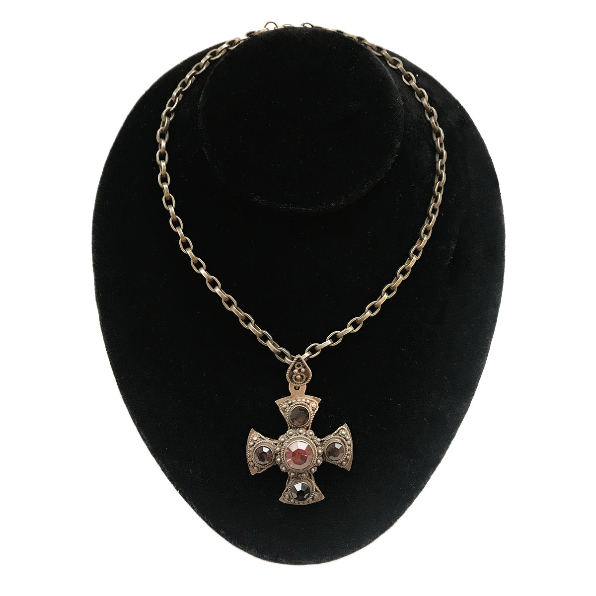 Silver Jerusalem Cross Necklace C1950