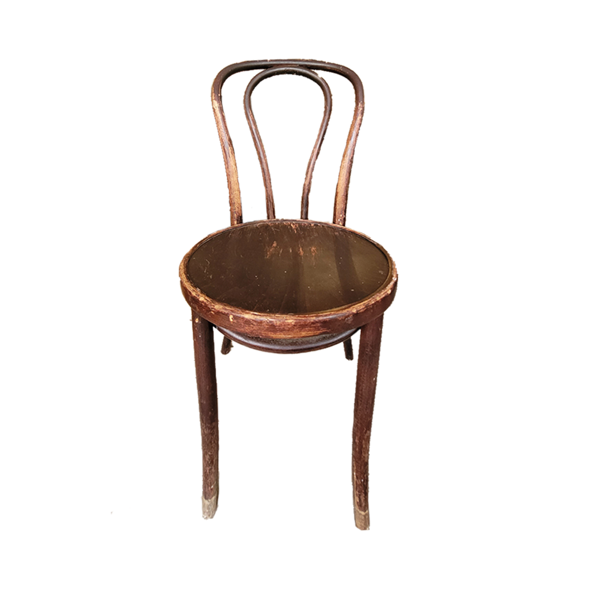 Set of 4 Thonet style chairs with wooden seat are perfect as dining chairs or accent chairs. 
