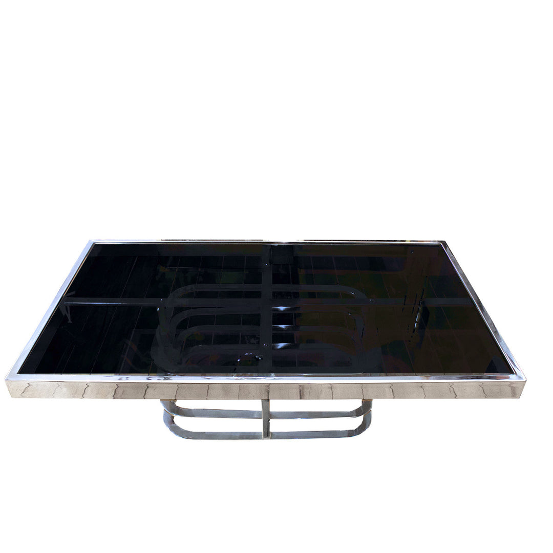 Vintage French Chrome and Brass Float Glass Coffee Table – Absolutely Inc.
