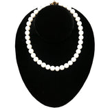 Vintage White Bead Single Strand Necklace