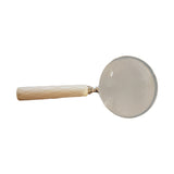 Natural diamond pattern horn magnifier makes an elegant desk accessory. 