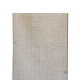 Taupe and White Window-pane Checks Tea Towel