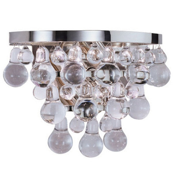 Pair of Chrome and Glass "Bling" Sconces