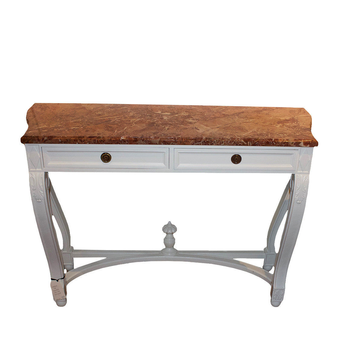 Vintage Marble Top Painted Italian Console