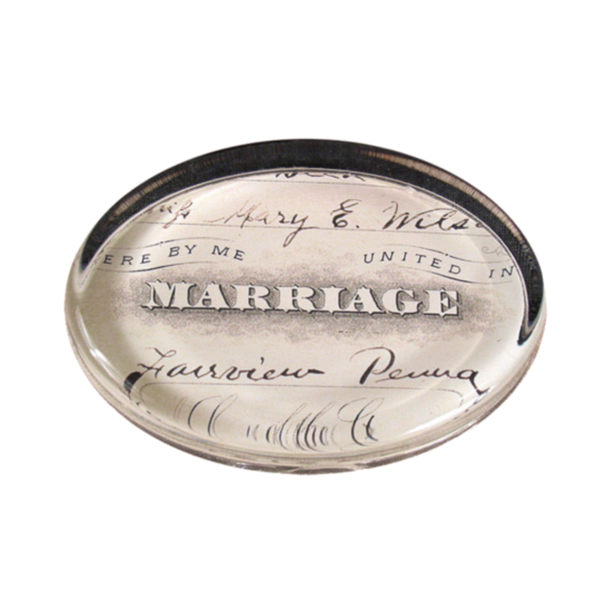 John Derian Marriage Oval Paperweight