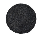 S/4 Charcoal Woven Placemats